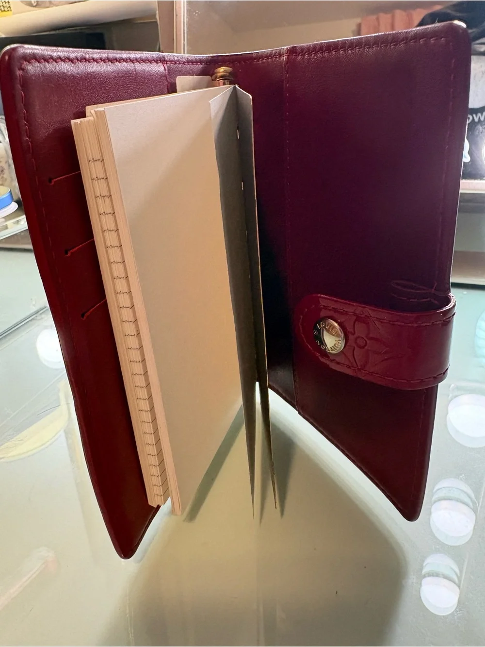 Louis Vuitton LV Red Vernis PM Agenda Planner EUC